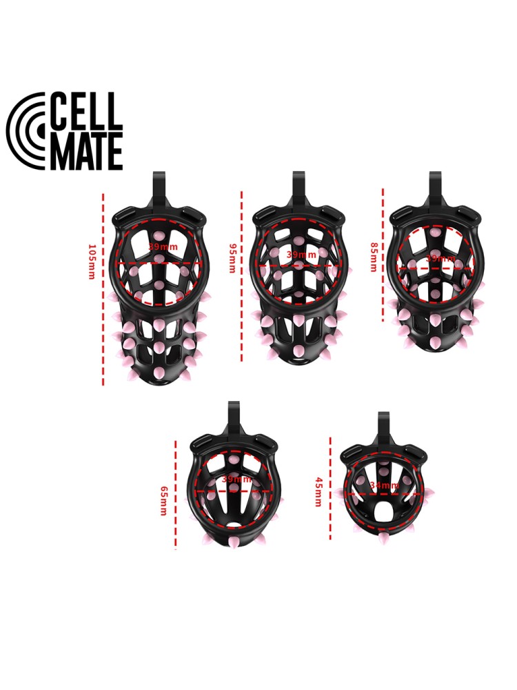 Pas cnoty FlexiSpike Chastity Cage Size 4 CELLMATE