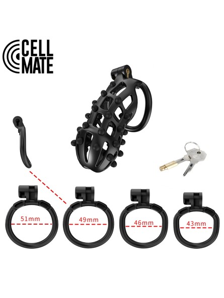 Pas cnoty FlexiSpike Chastity Cage Size 4 CELLMATE