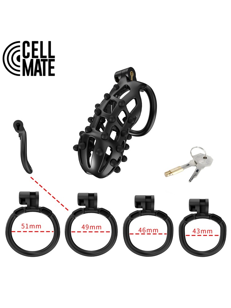 Pas cnoty FlexiSpike Chastity Cage Size 4 CELLMATE