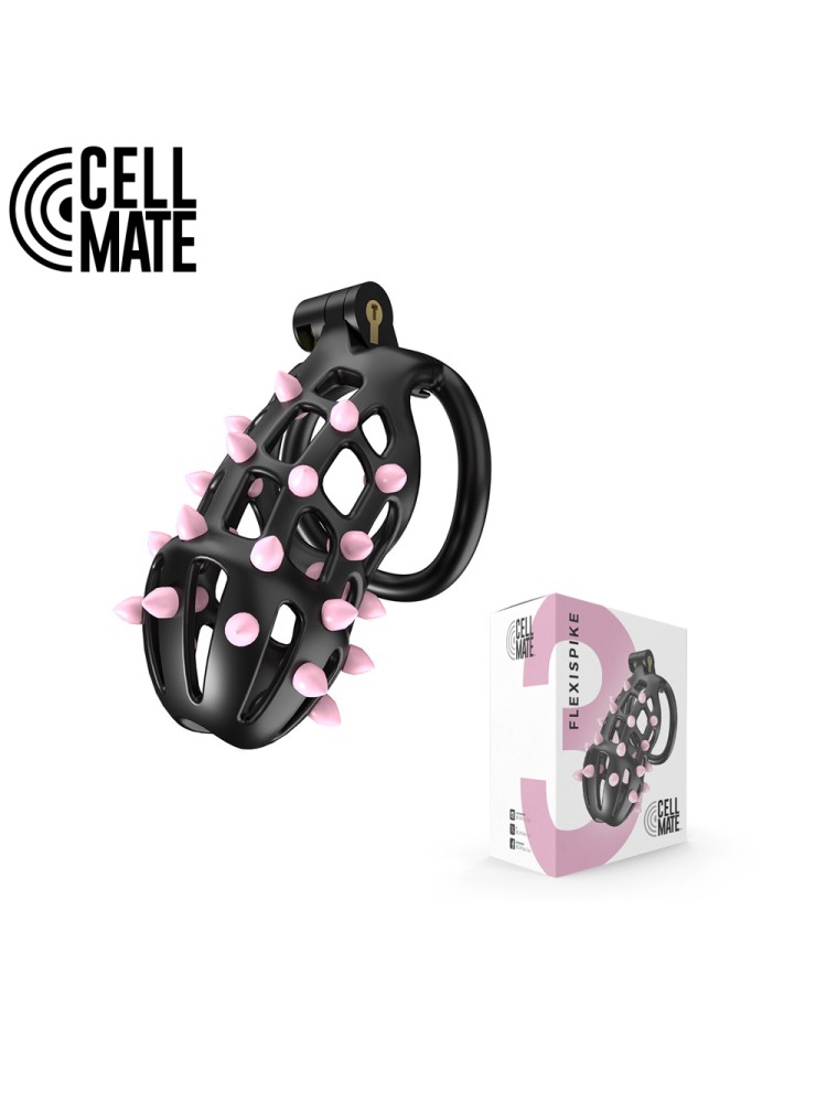 Pas cnoty FlexiSpike Chastity Cage Size 3 CELLMATE