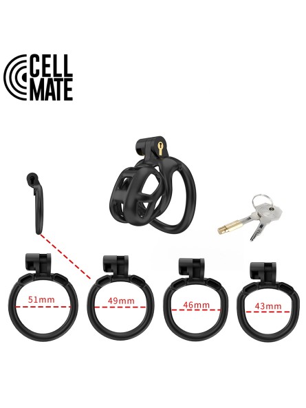 Pas cnoty Guardian Chastity Cage Black Size 0 CELLMATE