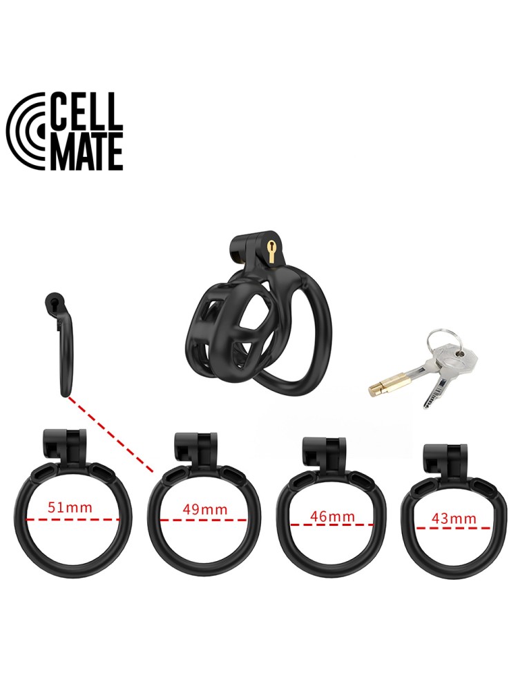 Pas cnoty Guardian Chastity Cage Black Size 0 CELLMATE