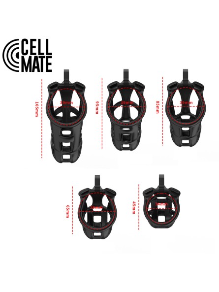 Pas cnoty Guardian Chastity Cage Black Size 0 CELLMATE