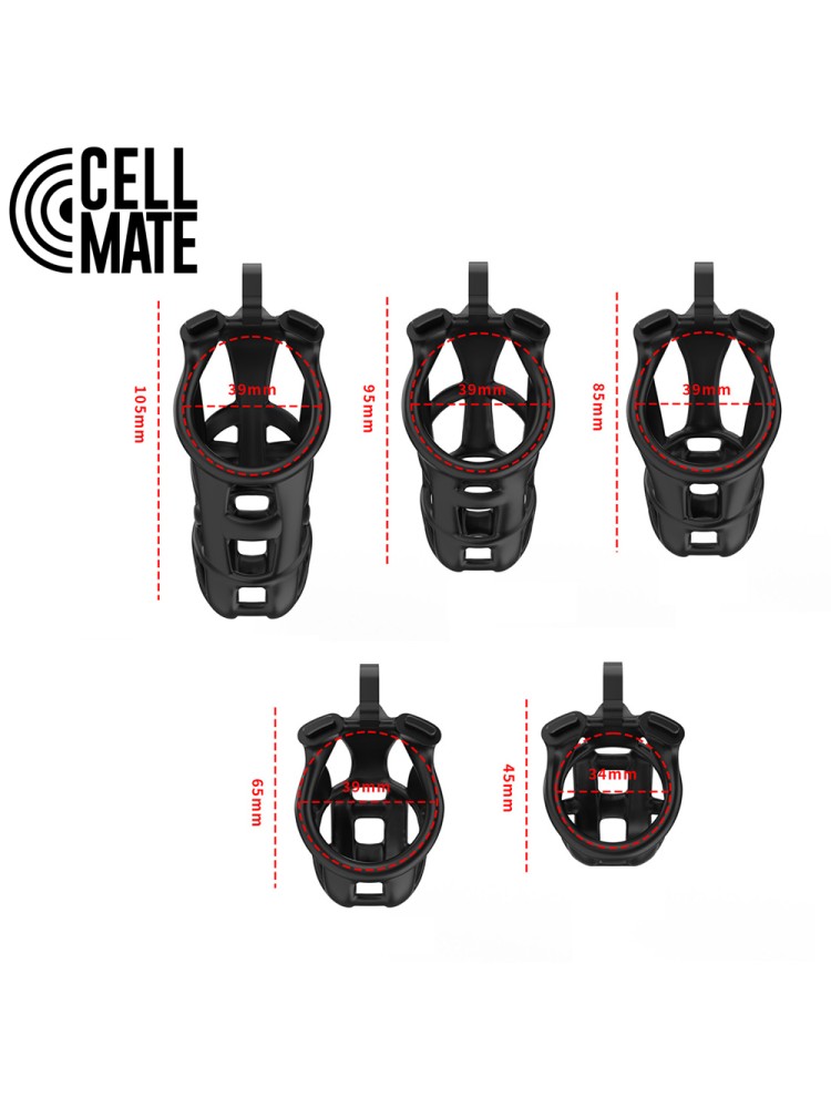 Pas cnoty Guardian Chastity Cage Black Size 0 CELLMATE