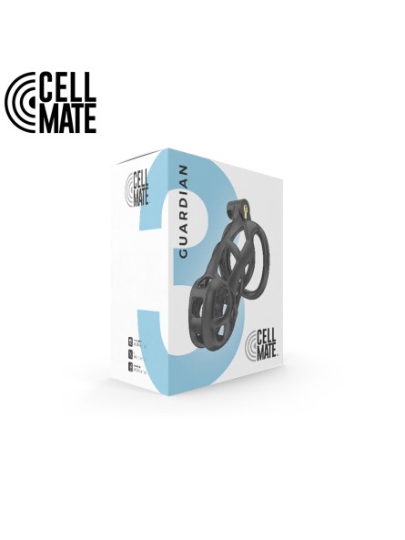 Pas cnoty Guardian Chastity Cage Black Size 3 CELLMATE