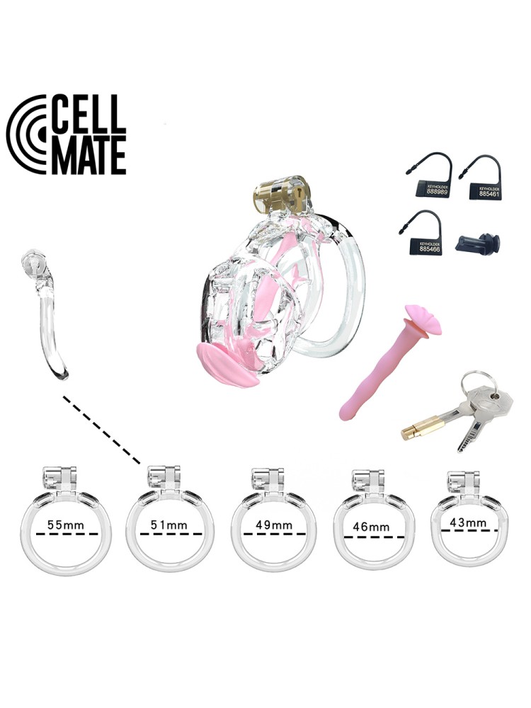Pas cnoty Guardian Chastity Cage Clear Size 1 CELLMATE