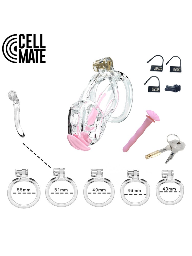 Pas cnoty Guardian Chastity Cage Clear Size 2 CELLMATE