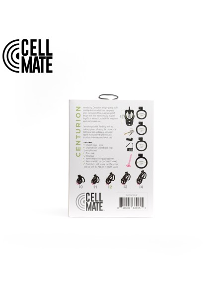 Pas cnoty Centurion Chastity Cage Black Size 2 CELLMATE