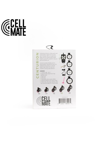 Pas cnoty Centurion Chastity Cage Black Size 3 CELLMATE