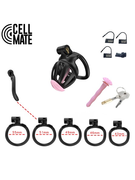 Pas cnoty Centurion Chastity Cage Black Size 0 CELLMATE