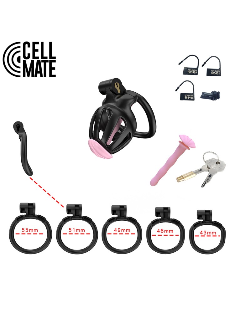 Pas cnoty Centurion Chastity Cage Black Size 0 CELLMATE