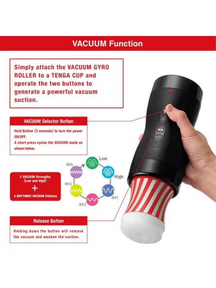 Masturbator Vacuum Gyro Roller Tenga