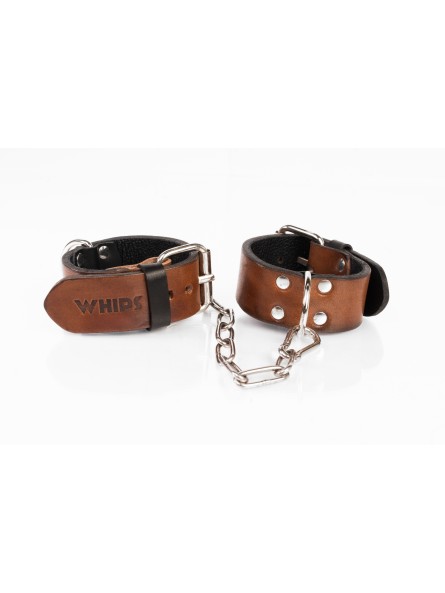 Kajdanki wąskie brązowe S Primal Bond Whips
