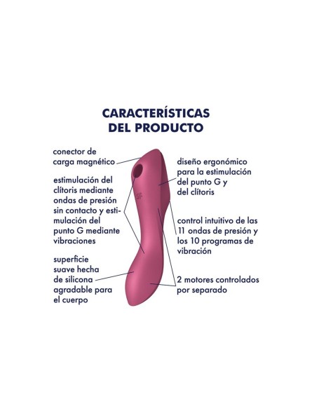 Wielofunkcyjny wibrator Curvy Trinity 3 red Satisfyer