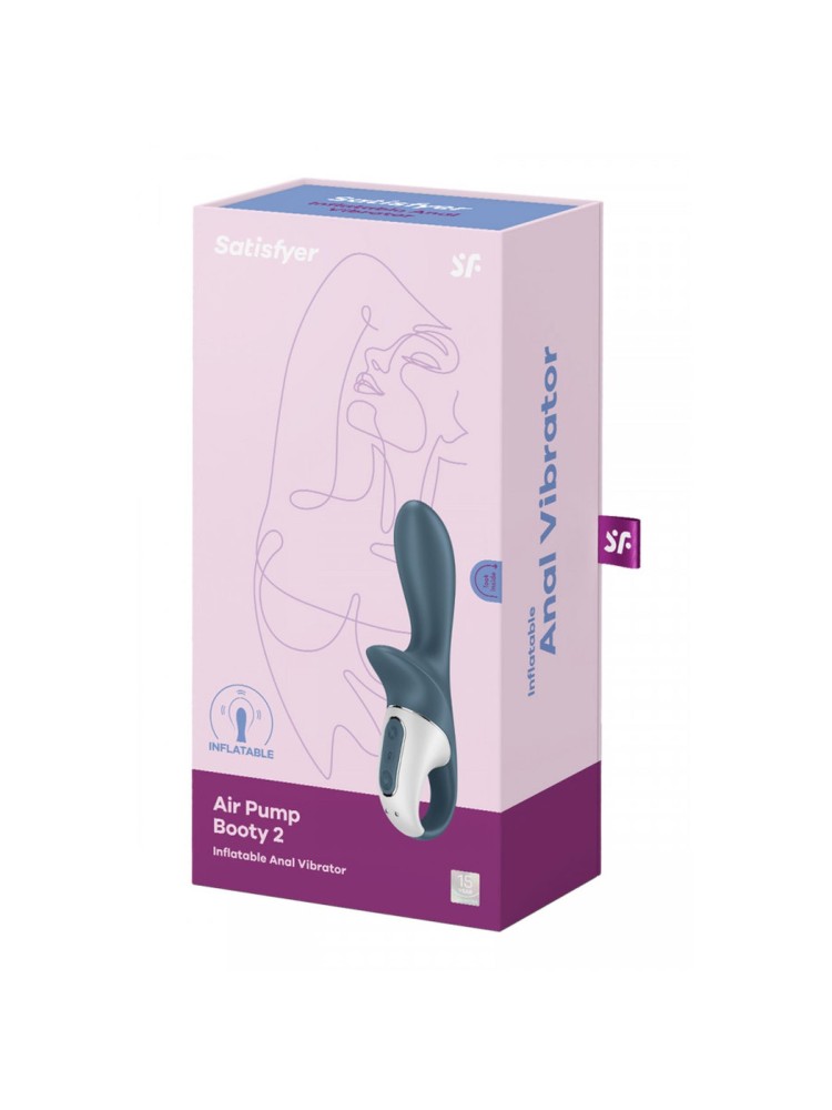 Pompowany wibrator analny Air Pump Booty 2 dark grey Satisfyer