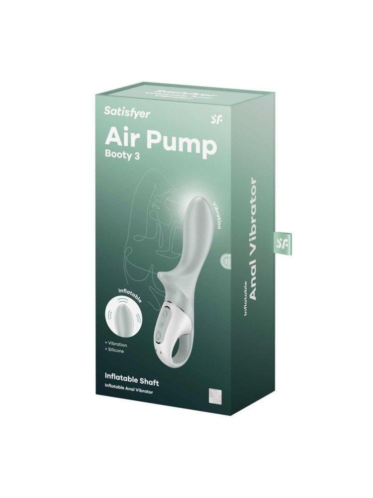 Pompowany wibrator Air Pump Booty 3 greygreen Satisfyer