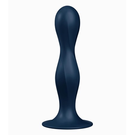 Dildo z wewnętrznymi kulkami Double Ball-R dark blue Satisfyer