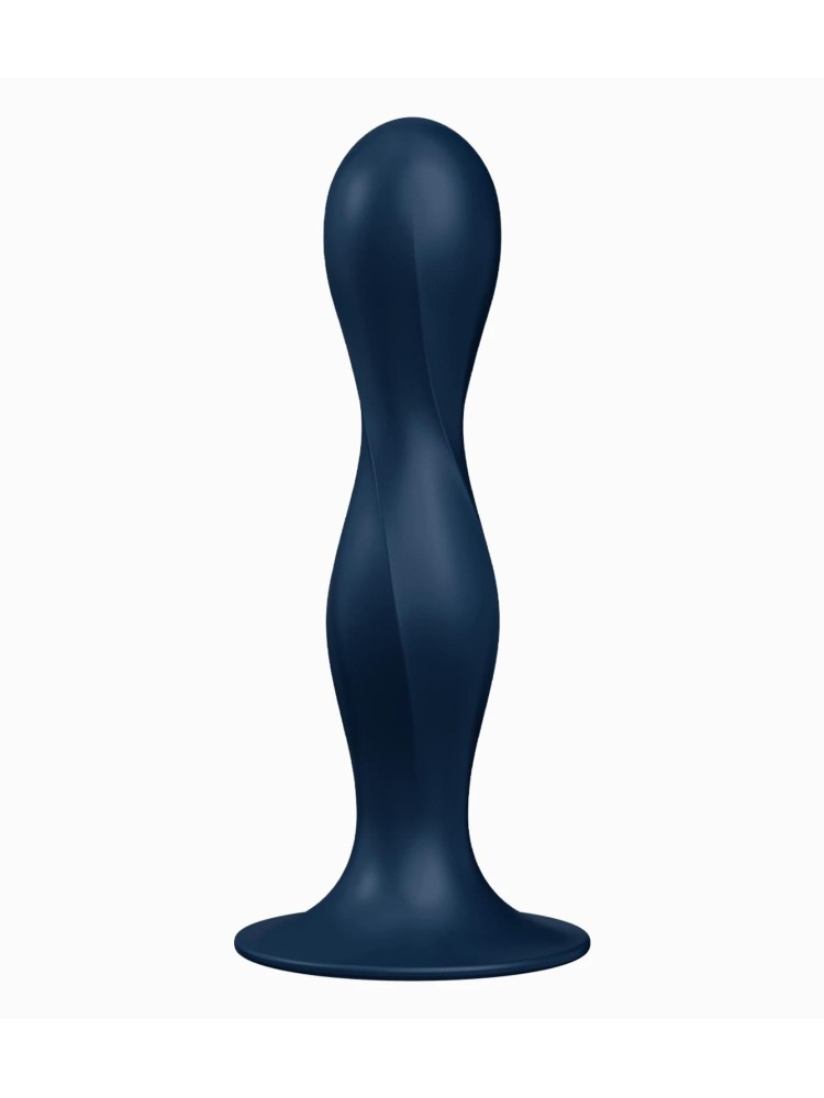 Dildo z wewnętrznymi kulkami Double Ball-R dark blue Satisfyer