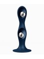 Dildo z wewnętrznymi kulkami Double Ball-R dark blue Satisfyer