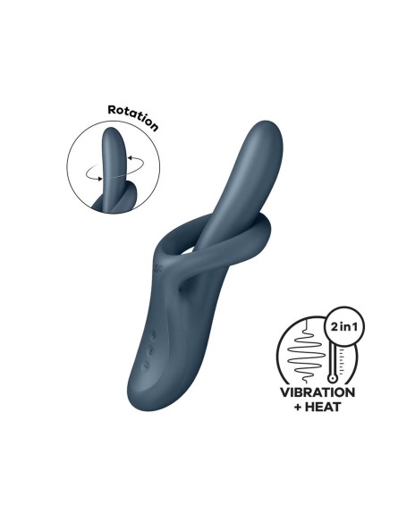 Podgrzewany wibrator do punktu G Heat Flex 4 blue Satisfyer