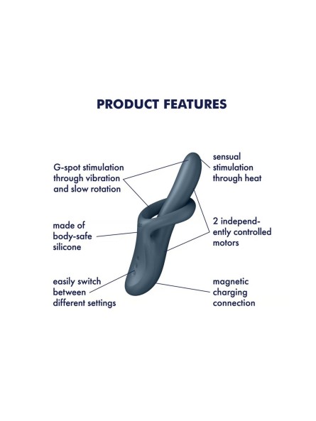 Podgrzewany wibrator do punktu G Heat Flex 4 blue Satisfyer