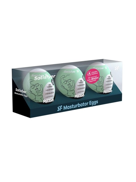Zestaw masturbatorów Eggs set of 3 Riffle Satisfyer