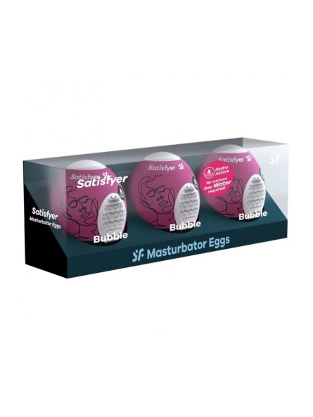 Zestaw masturbatorów Eggs set of 3 Bubble Satisfyer