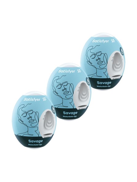 Zestaw masturbatorów Eggs set of 3 Savage Satisfyer
