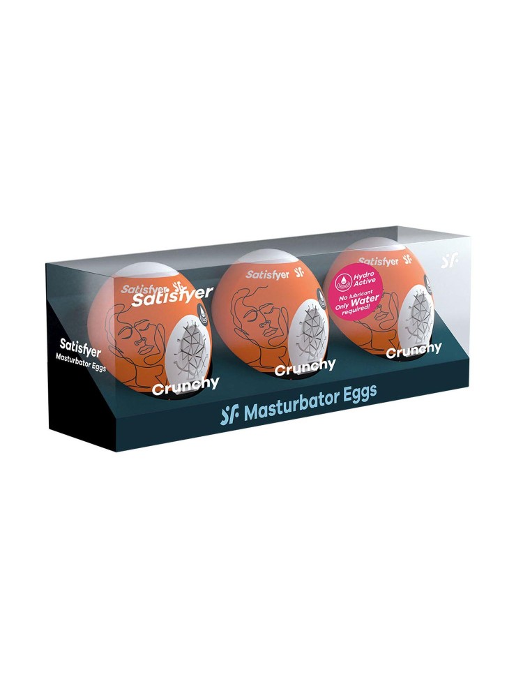 Zestaw masturbatorów Eggs set of 3 Crunchy Satisfyer