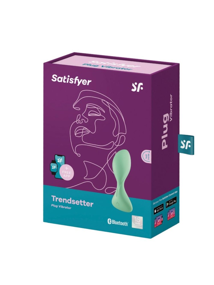 Wibrator Plug-Vibrator Trendsetter Connect App Light Green Satisfyer