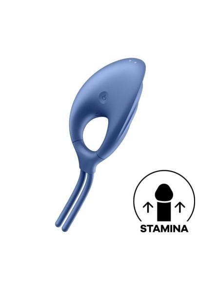 Wibrujący pierścień erekcyjny Swordsman Blue Satisfyer