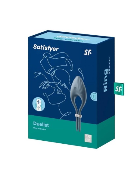 Pierścień erekcyjny Duelist Ring Vibrator Dark blue Satisfyer