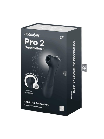 Stymulator łechtaczki Pro 2 Generation 3 with Liquid Air black Satisfyer