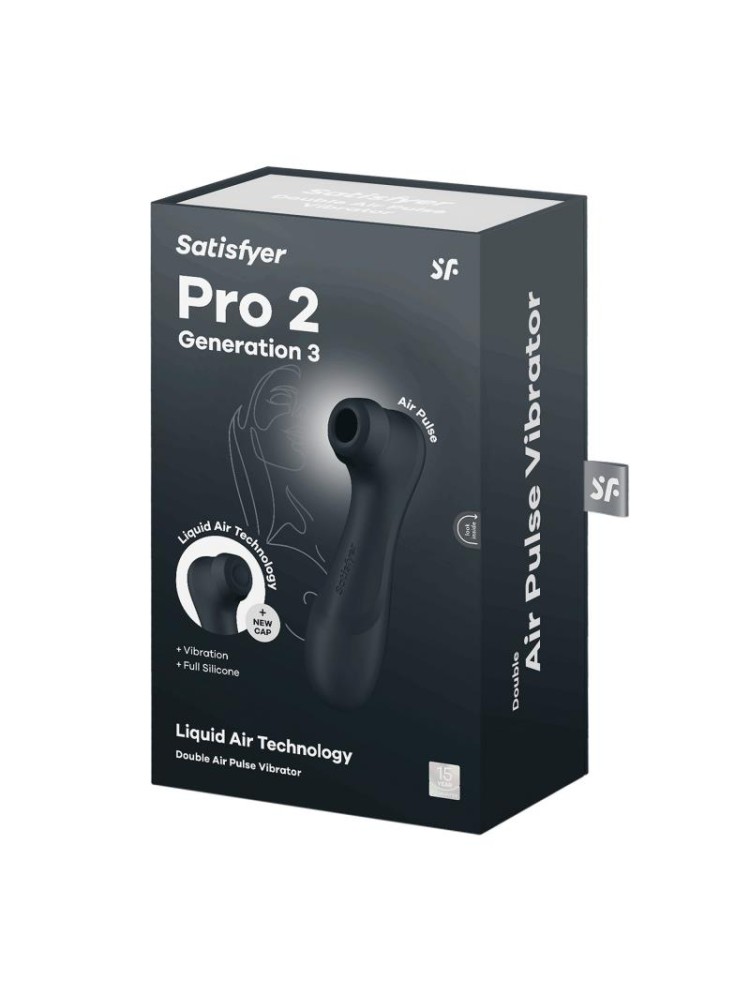 Stymulator łechtaczki Pro 2 Generation 3 with Liquid Air black Satisfyer