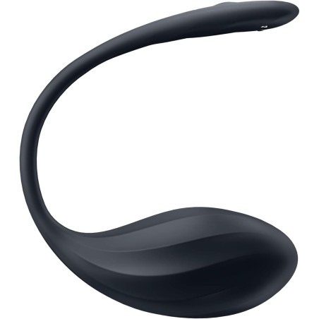 Jajeczko wibrujące Ribbed Petal black Connect App Satisfyer