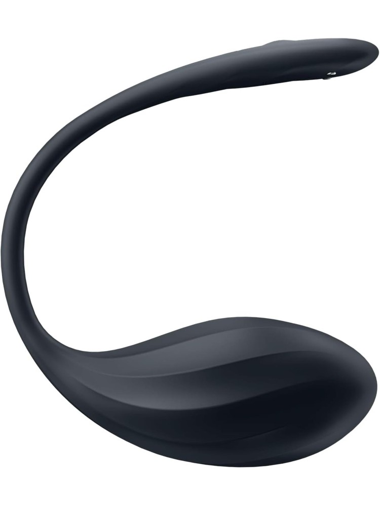Jajeczko wibrujące Ribbed Petal black Connect App Satisfyer