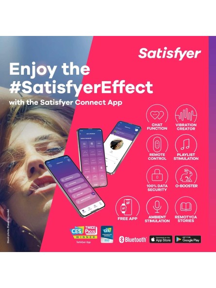 Jajeczko wibrujące Ribbed Petal black Connect App Satisfyer