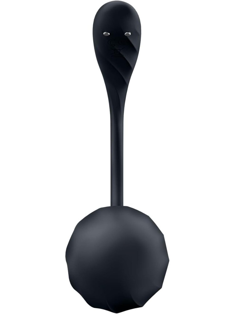 Jajeczko wibrujące Ribbed Petal black Connect App Satisfyer
