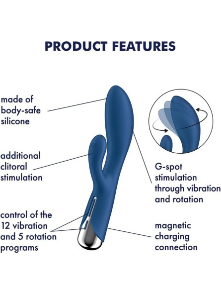 Wibrator króliczek Spinning Rabbit 1 Blue Satisfyer