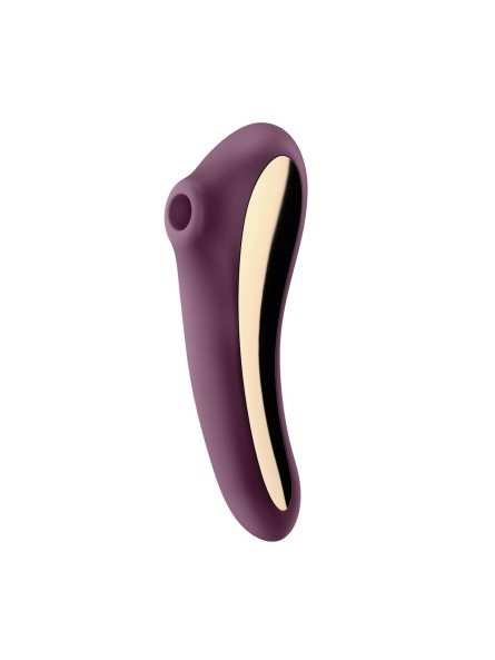 Stymulator łechtaczki z wibratorem Dual Kiss Wine Red Satisfyer
