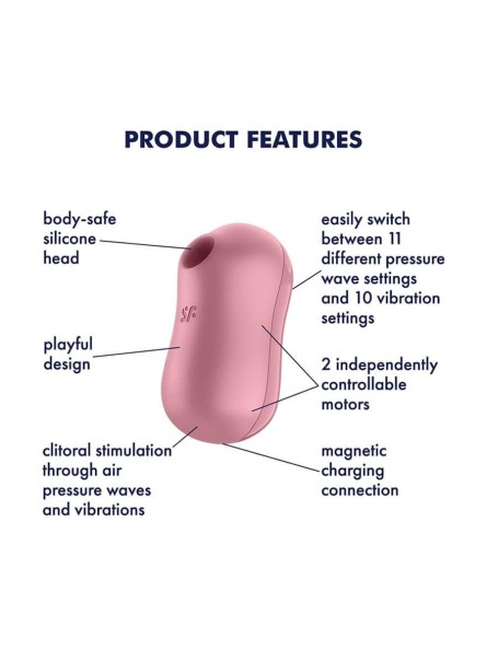Stymulator łechtaczki Cotton Candy Light Red Satisfyer