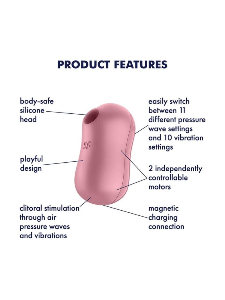 Stymulator łechtaczki Cotton Candy Light Red Satisfyer