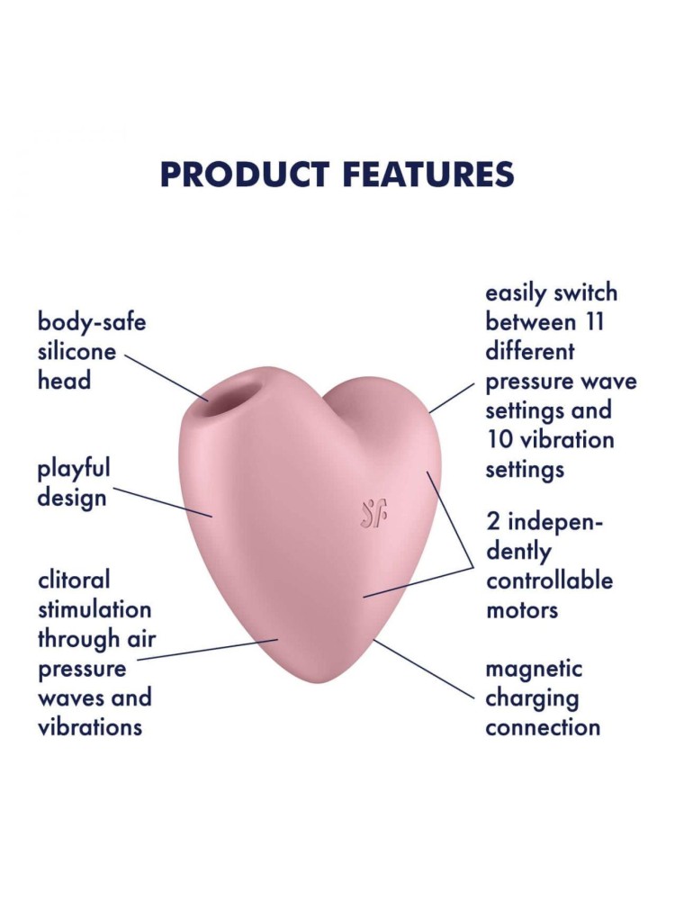Stymulator łechtaczki Cutie Heart Light Red Satisfyer