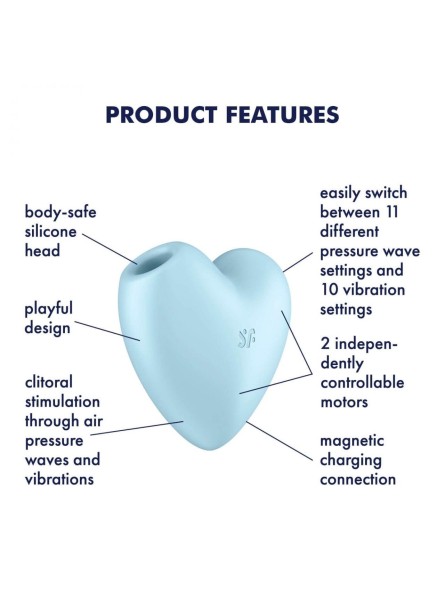 Stymulator łechtaczki Cutie Heart Blue Satisfyer