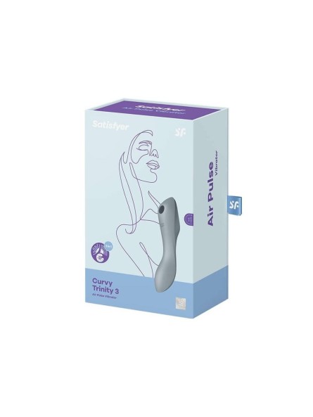 Wibrator wielofunkcyjny Vibrator Curvy Trinity 3 Blue Grey Satisfyer