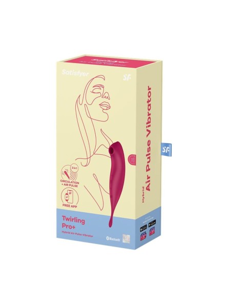 Wibrator wielofunkcyjny Twirling Pro Connect App dark red Satisfyer