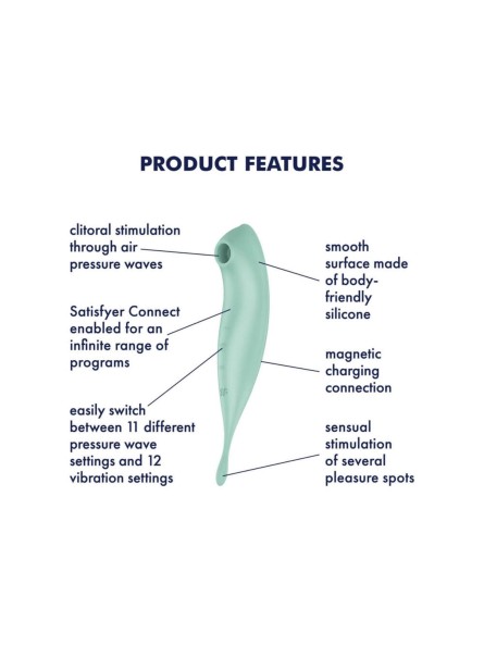Wibrator wielofunkcyjny Twirling Pro Connect App mint Satisfyer