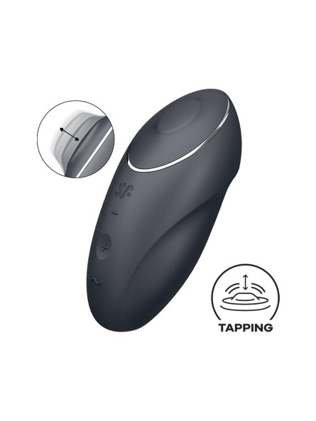 Stymulator łechtaczki Tap & Climax 1 grey Satisfyer