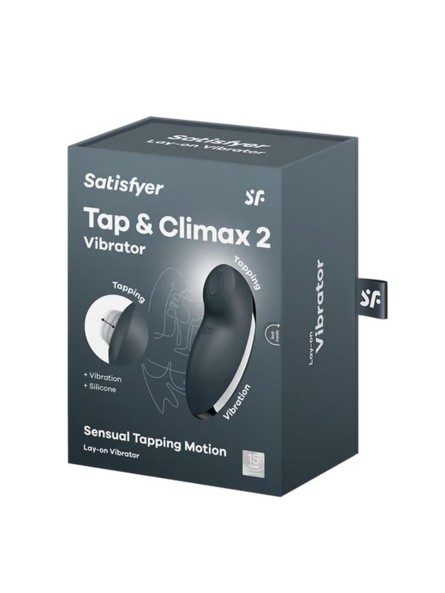 Stymulator łechtaczki Tap & Climax 2 grey Satisfyer