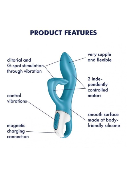 Wibrator króliczek Embrace me Turquoise Satisfyer